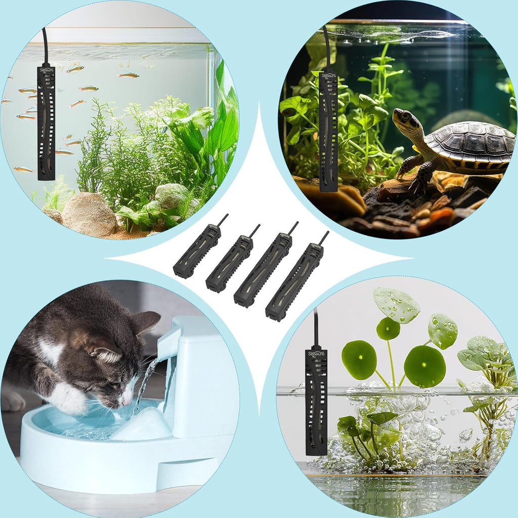 Small Aquarium Heater, 25W Fish Turtle Betta Tank Heater, 1-6 Gal