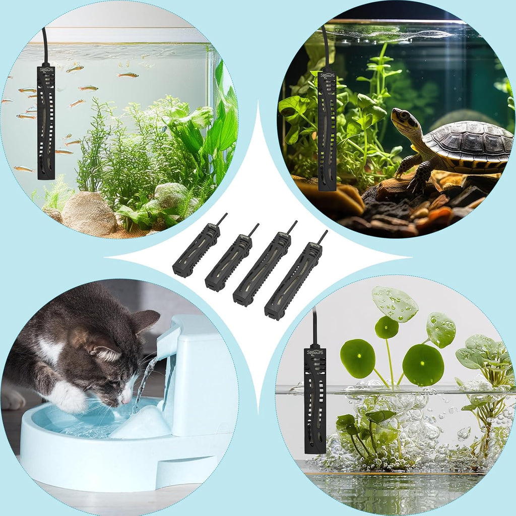 Small Aquarium Heater, 50W Fish Turtle Betta Tank Heater, 5-15 Gal