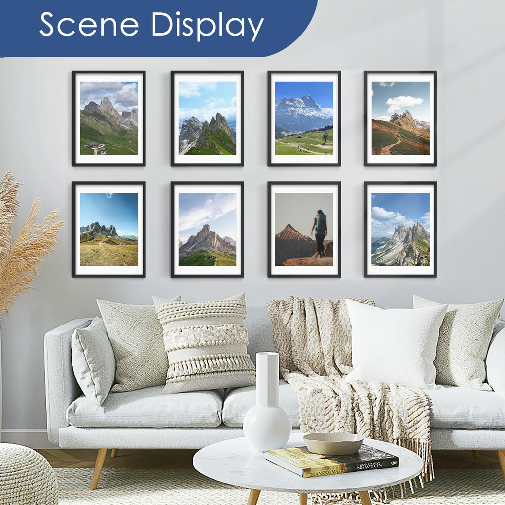 18x24 Poster Frame Set of 6, Wall Mounting Display, Black