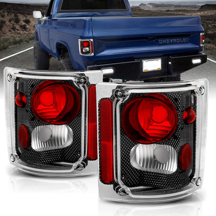 Carbon Black Housing Replacement Brake Tail Lights Set for 1973-1991 Chevy/GMC Full Size Blazer Suburban - Passenger