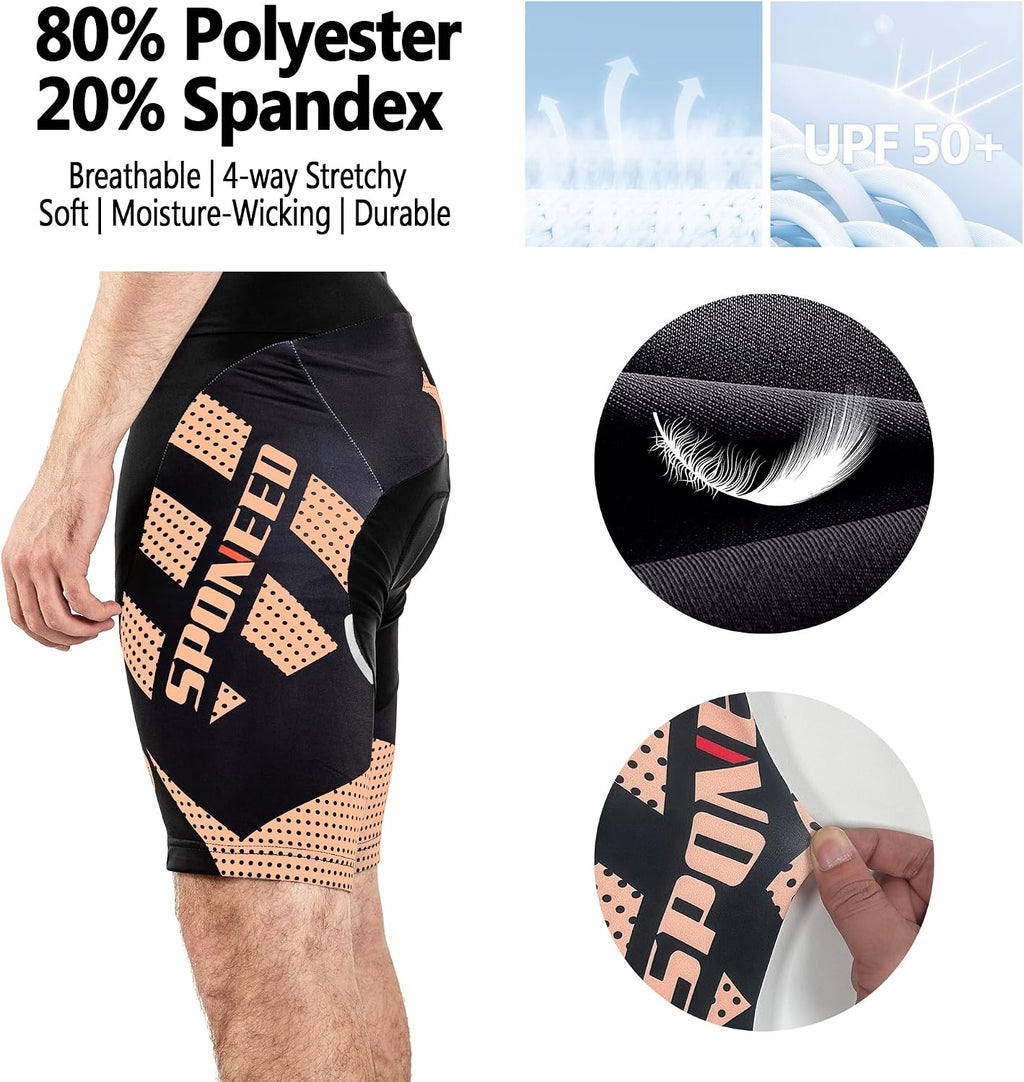 Men's Cycling Shorts Padded Bicycle Riding Pants Bike Biking Clothes Cycle Wear Tights