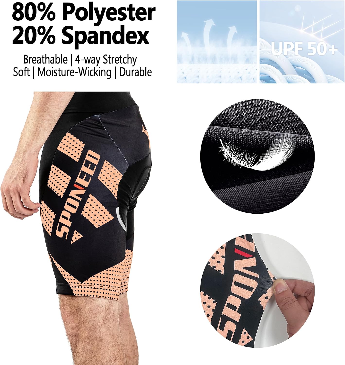 Men's Cycling Shorts Padded Bicycle Riding Pants Bike Biking Clothes Cycle Wear Tights