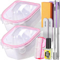 10Pcs Soak Off Bowl Nail Soaking Bowl Kit 2 Nail Soaking Bowl Acetone Proof Soak Off Gel Polish Remover Bowl