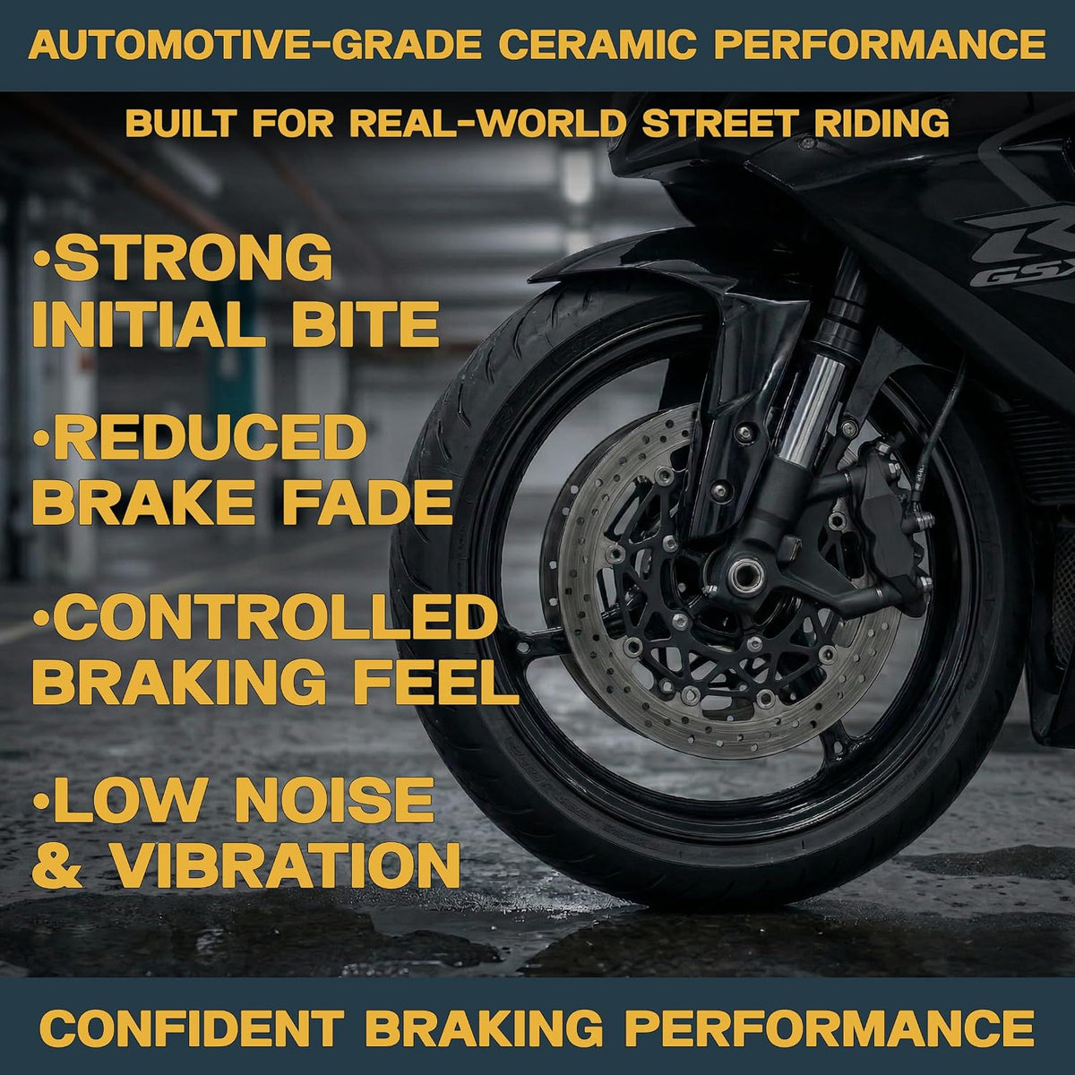 Traild Ceramic Brake Pads for Kawasaki Ninja 650/650R 2006-2016 Full Set