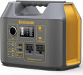 Portable Power Station,300W Solar Generator, 110V 296Wh Power Bank Two Pure Sine Wave AC Outlet 80000mAh Lithium