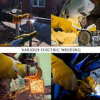 14 In Professional MIG & TIG Welding Gloves,Extra Large,Yellow-white