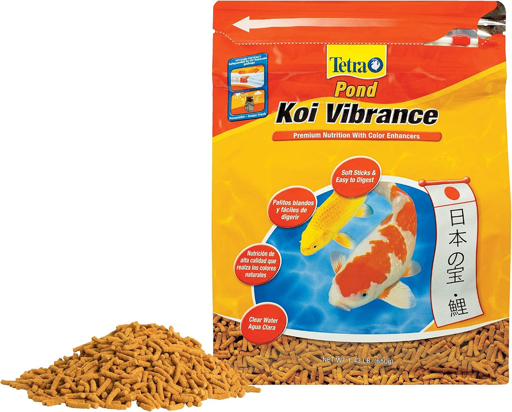 Pond Koi Vibrance Soft Sticks, Floating Pond Fish Food, 1.43 lbs