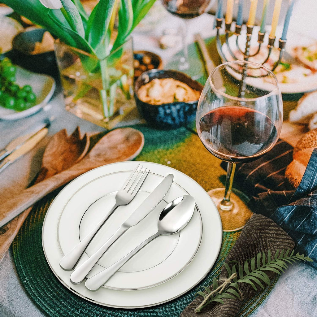 Dinner Forks Set, Food-Grade 18/8 Stainless Steel Forks Silverware, Mirror Polished, Dishwasher Safe - Set of 12, 8