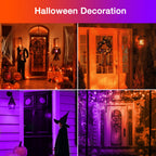 Halloween Orange Purple Light Bulb, A19 LED 9W (60W Equivalent) , E26 Base