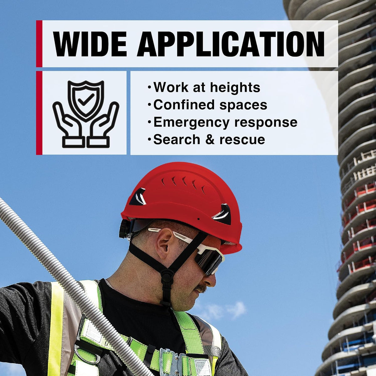 CH-2-400V Type 2 Hard Hat - Vented Construction Safety Helmet with Side Impact Head Protection - ANSI Z89.1 Type 2 &