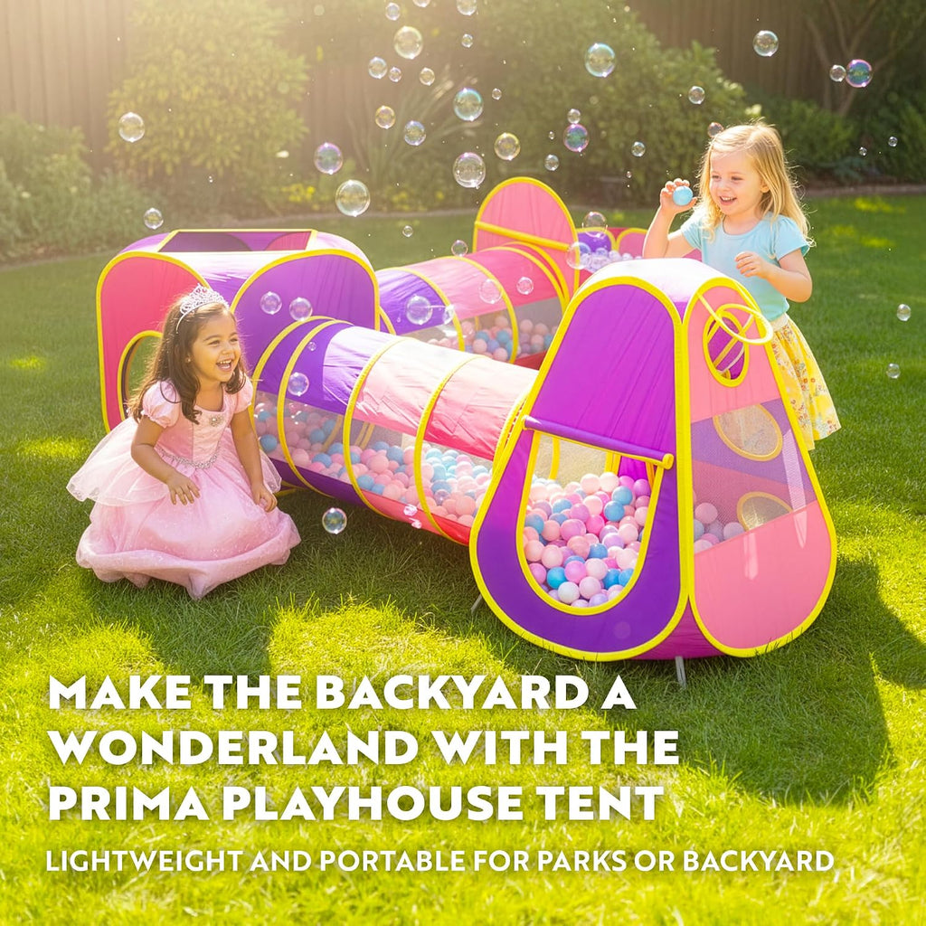 5pc Kids' Play Tents & Tunnels - Ball Pit for Toddlers, Basketball Hoop, Crawling Tubes, Pop-Up Playhouses, Baby