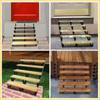 5 Step Metal Stair Step Steel Riser Stringers for 34.7" Height Deck, 3Packs