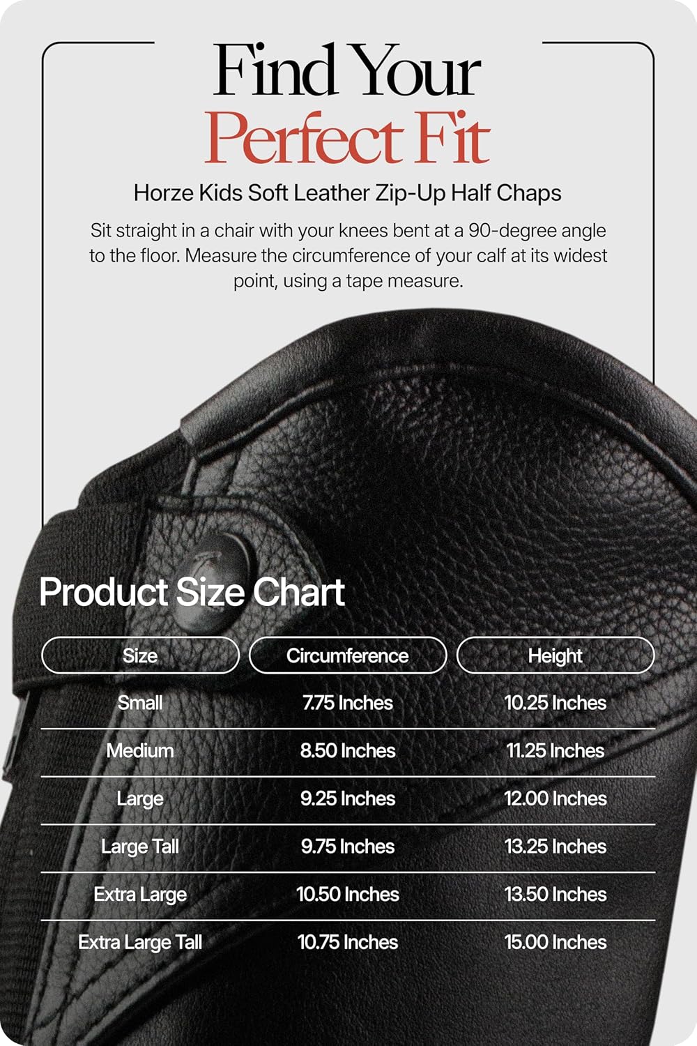 Unisex Black Half Chaps Kids, Synthetic Leather Zip Up Children Chaps