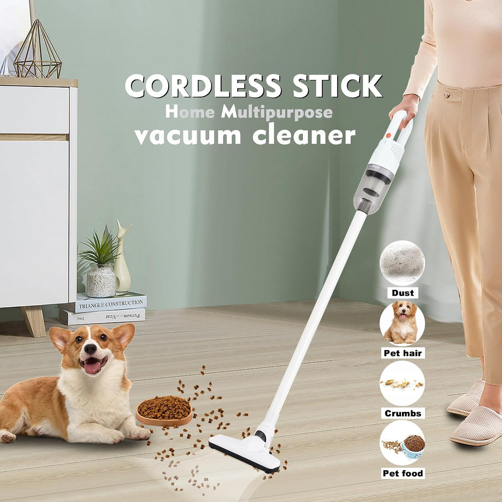 Cordless Stick Vacuum Cleaner, Lightweight Handheld Vacuum (Silver) | 6-in-1 Ideal for Hard Floors & Carpets & Pet