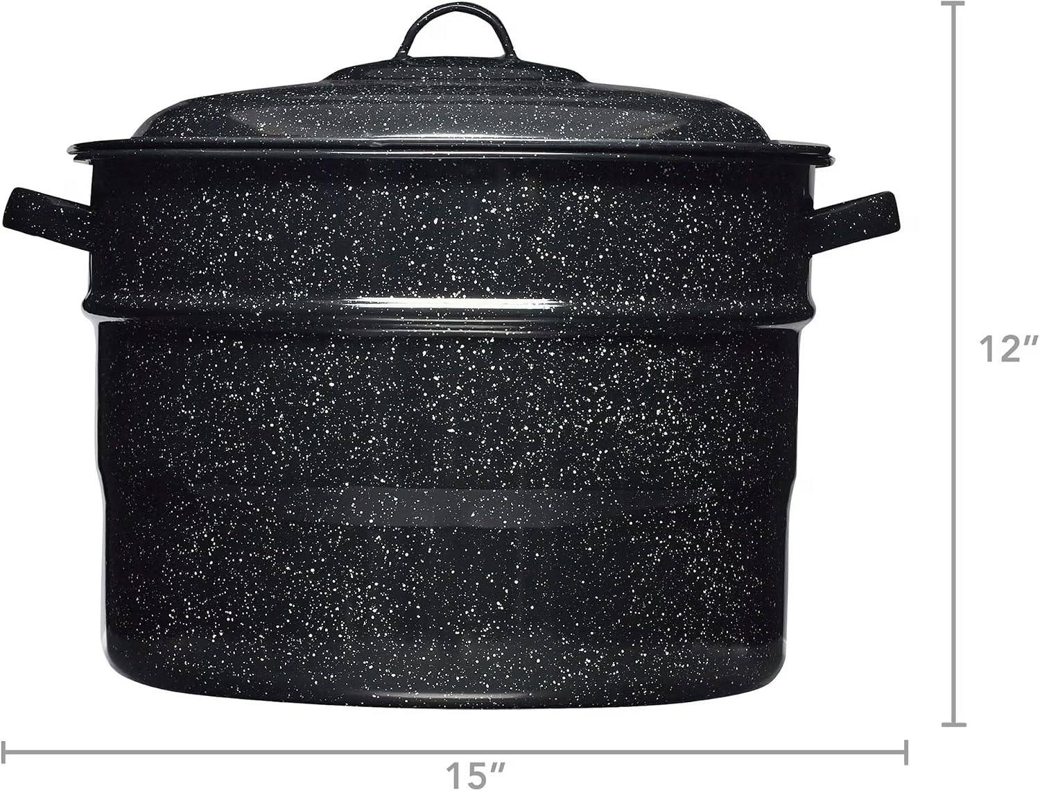 21.5 Quart Water Bath Canner – Large Enamel Canning Pot with Rack and Lid, Heavy Duty Water Bath Canning Pot with