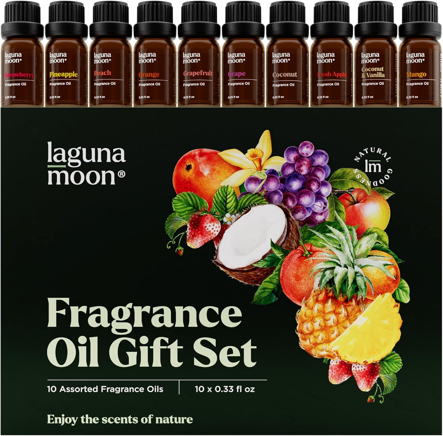 Fragrance Oil Set - Premium Grade 10 Pcs Scented Oils for Candle Making, Soap Scents, Aroma Beads, Bath Bombs