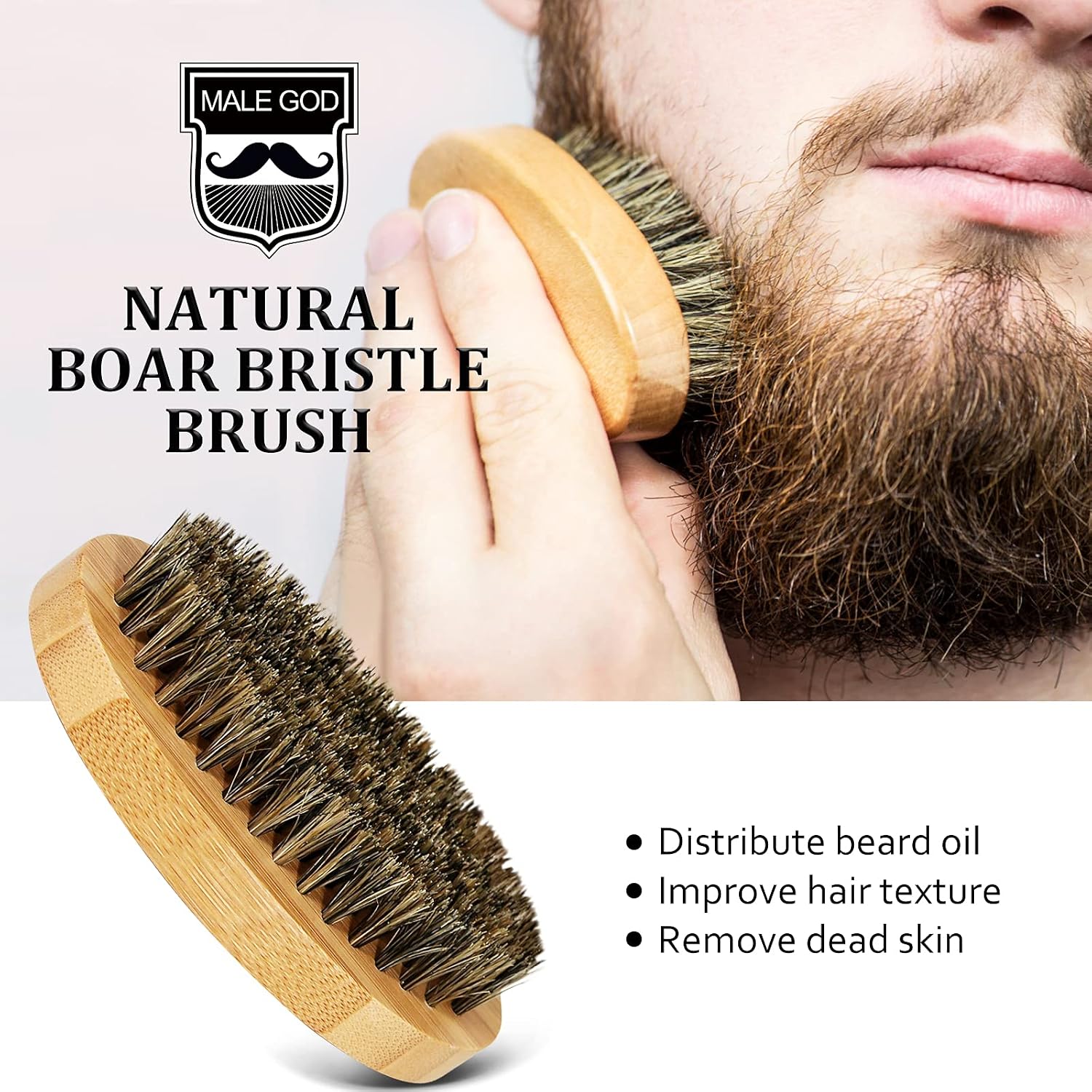 Beard Kit for Men's Grooming & Care, Natural Ingredients Beard Oil, Balm, Brush, Comb, Stocking Stuffers for Adult