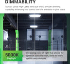 Sunco 2 Pack LED 2 Foot Linear High Bay Warehouse Lights, 110W, Dimmable
