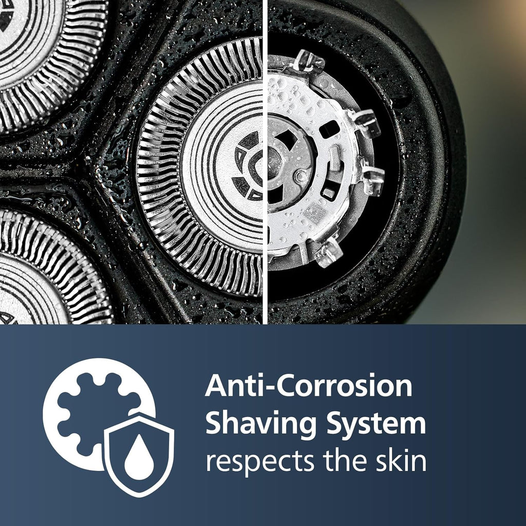 Philips Norelco 2400 Series Electric Shaver, Deep Black | 27 Self Sharpening ComfortCut Blades, 4D Flex Heads, Wet or