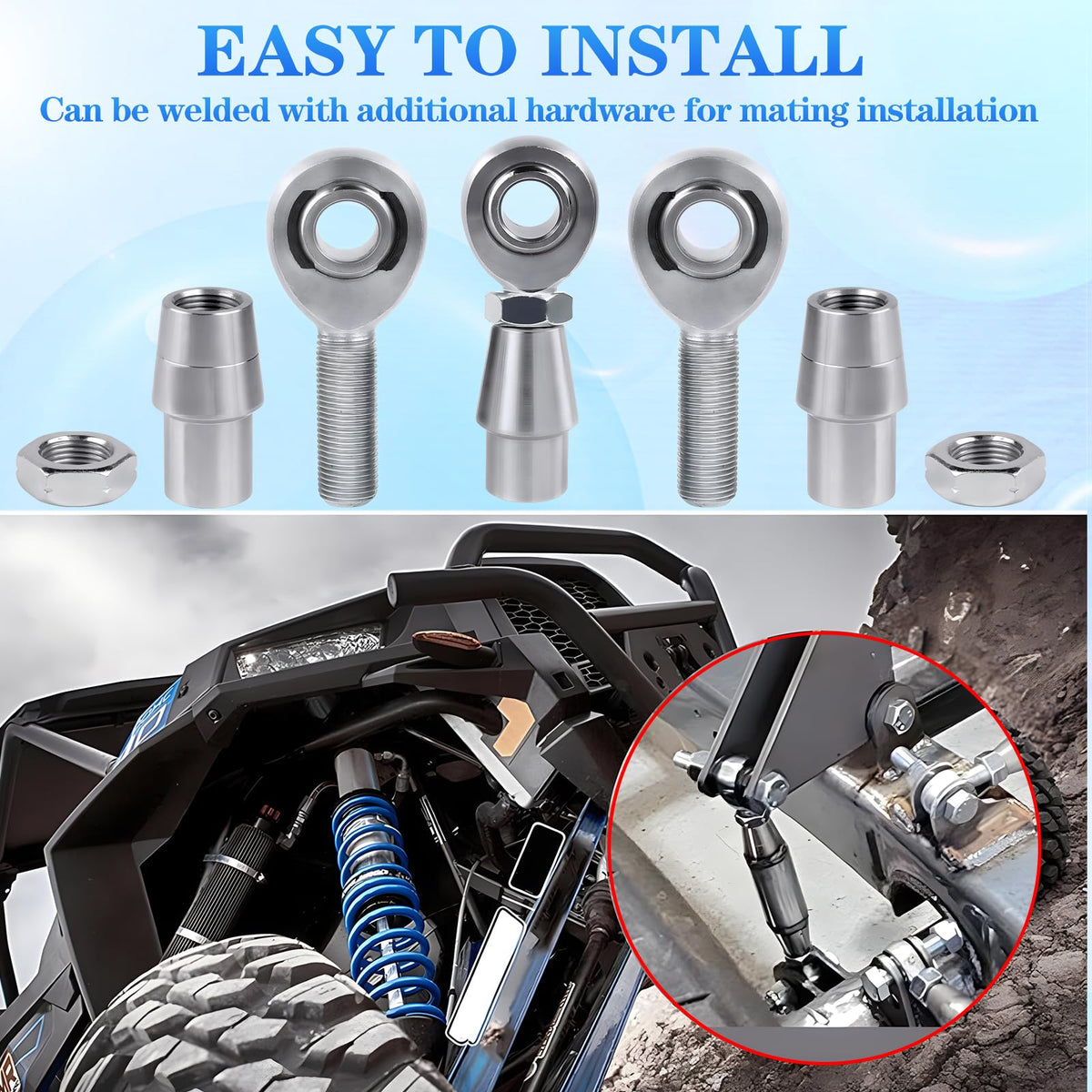 YIFUOK 5/8" Heim Joint Rod End Bearing w/Jam Nut 4-Pack