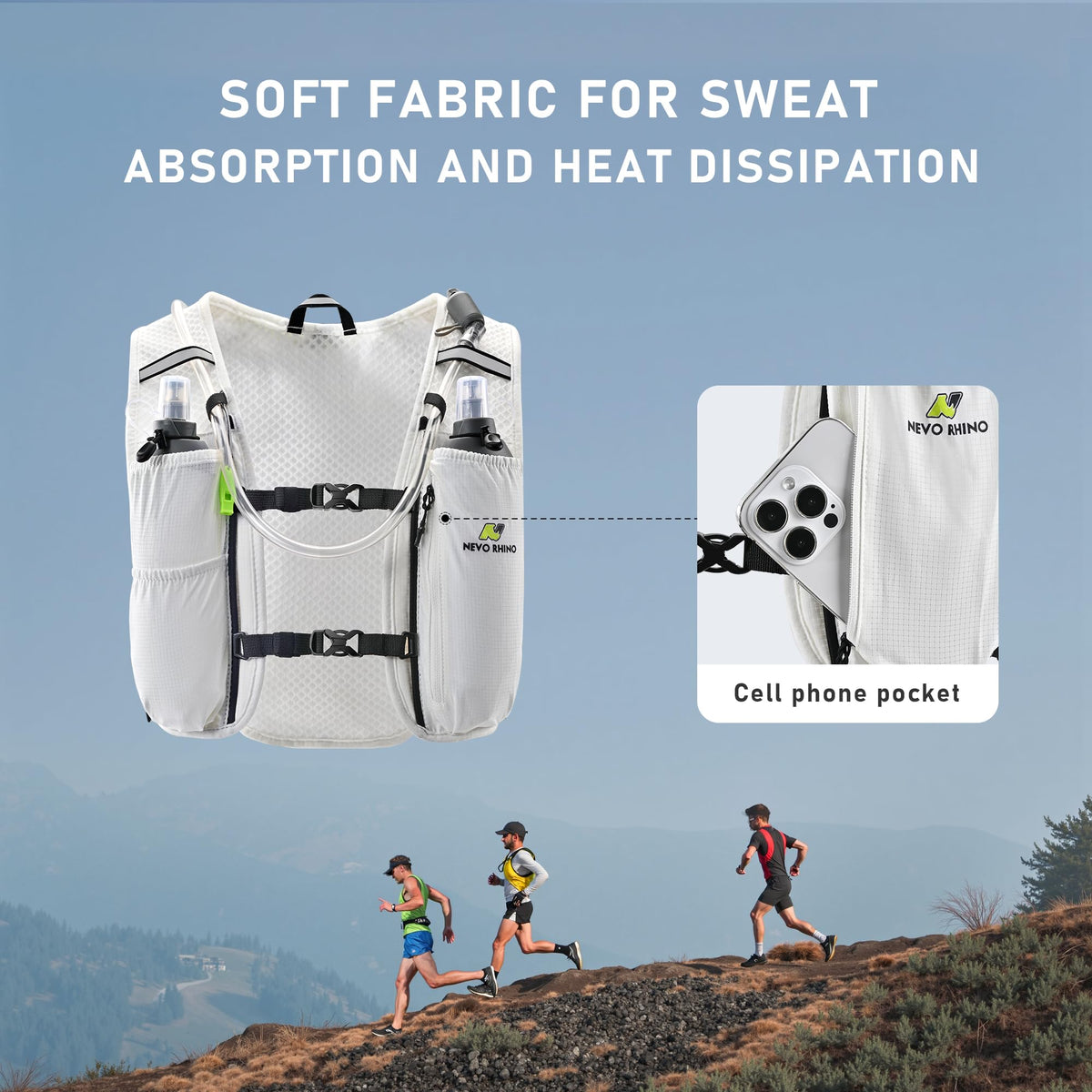 Running Vest with 1.5L Water Bladder, Hydration Vest Pack