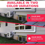Ductless HVAC Mini Split Line Set Cover - Paintable Kit (Gray, 3" x 7.5 ft) | Protects mini split AC line sets from