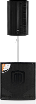 3500W P.M.P.O 18 inch Active Powered Subwoofer with 15 Inch DSP PA Speaker/Stage Monitor for DJ, Live
