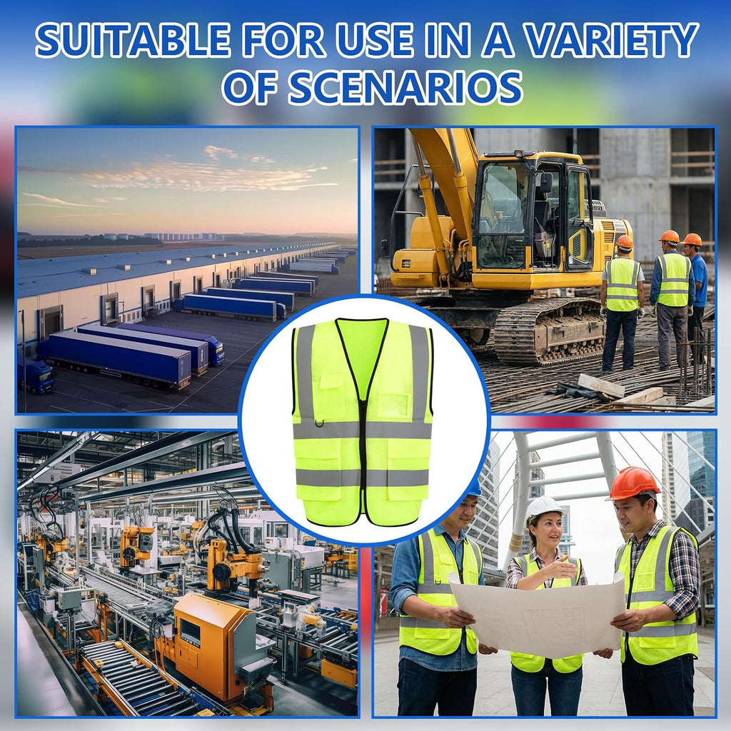 9 Pcs XL Personal Protective Equipment (PPE) Safety Kit Includes Safety Glasses, Earplugs, Hard Hat, Nitrile Gloves