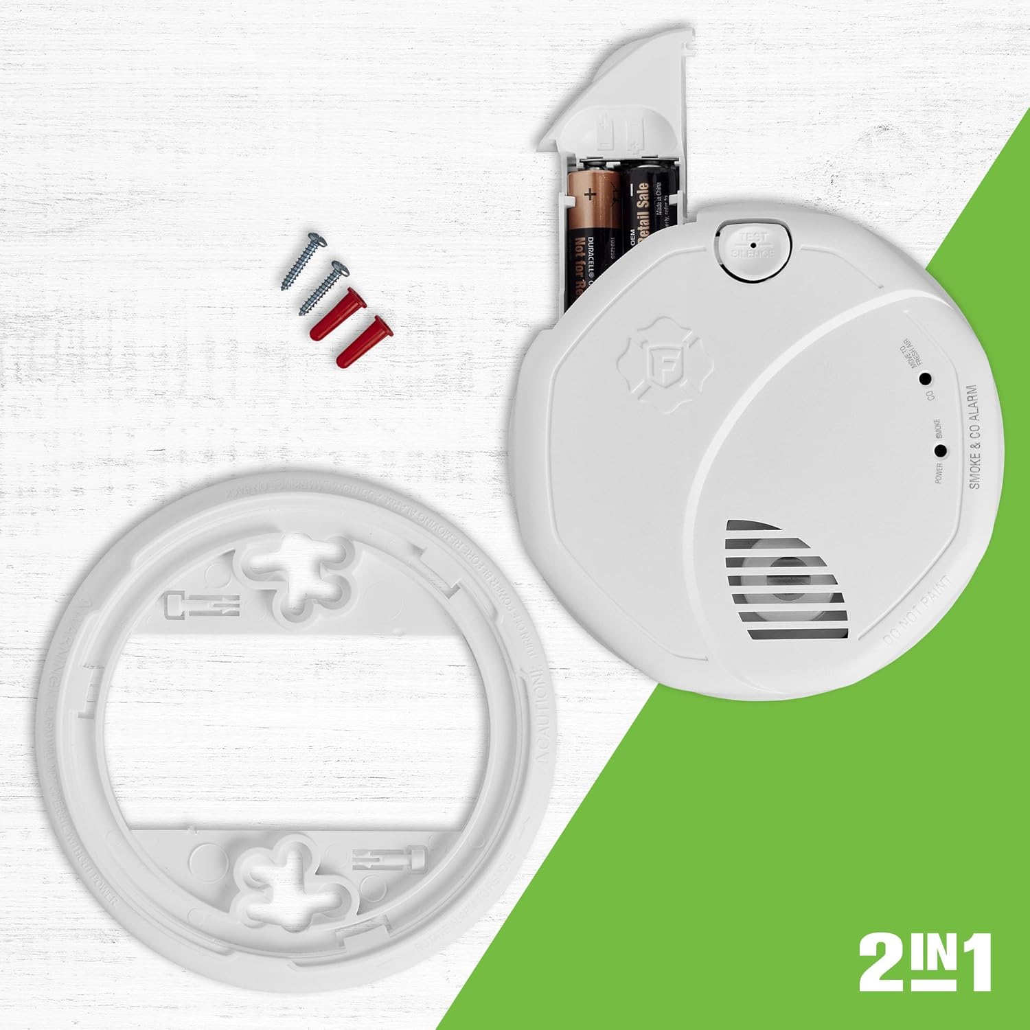SMCO100 Battery-Operated Combination Smoke & Carbon Monoxide Alarm - 3 Pack
