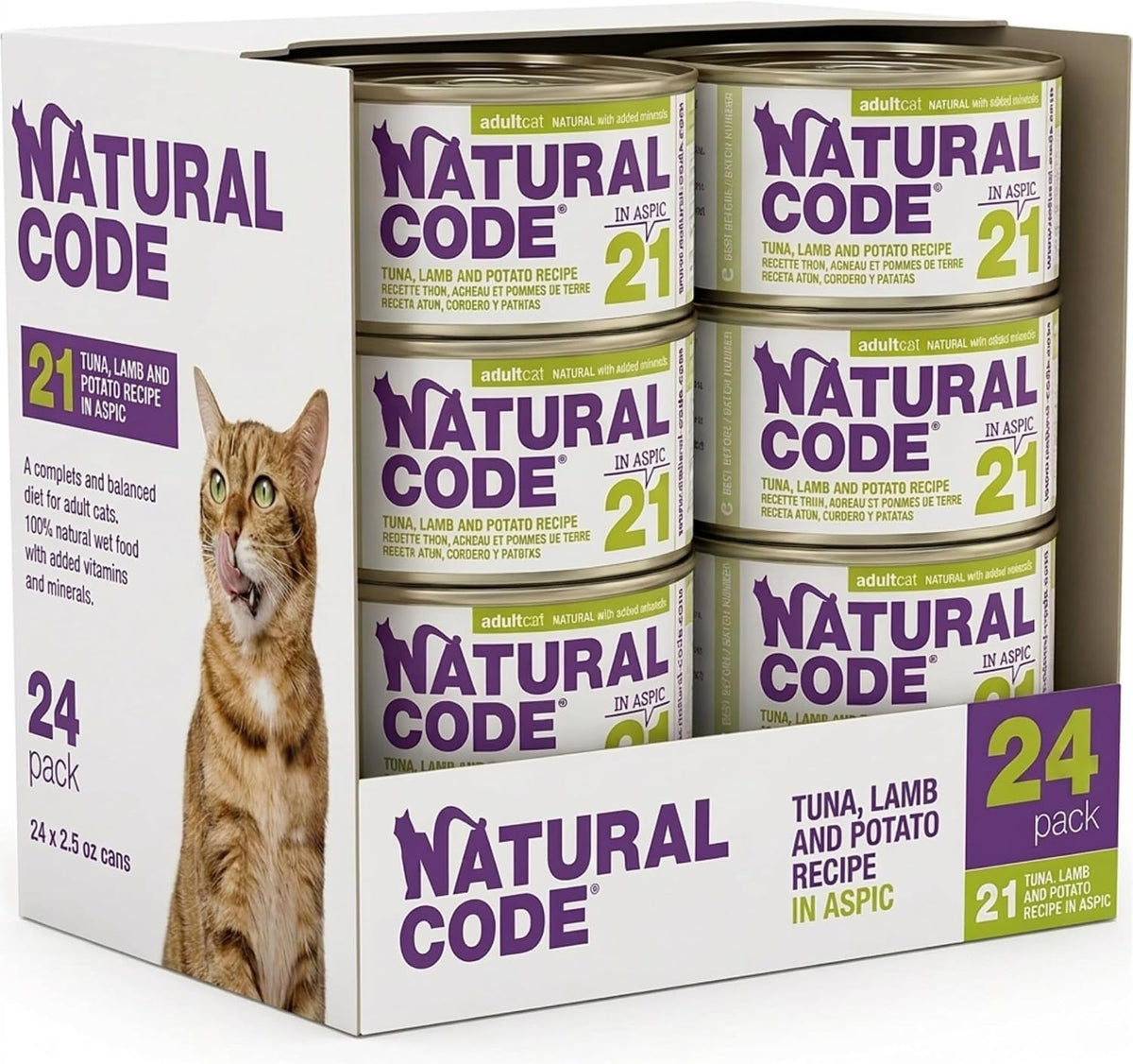 Wet Cat Food - 3 oz, 24 Pack - Tuna, Lamb & Potato in Aspic