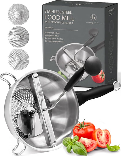 Hungry Artisan Compact Food Mill for Applesauce & Tomato Sauce