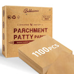 5.5x5.5inch 1100pcs Unbleached Non-Stick Hamburger Patty Paper