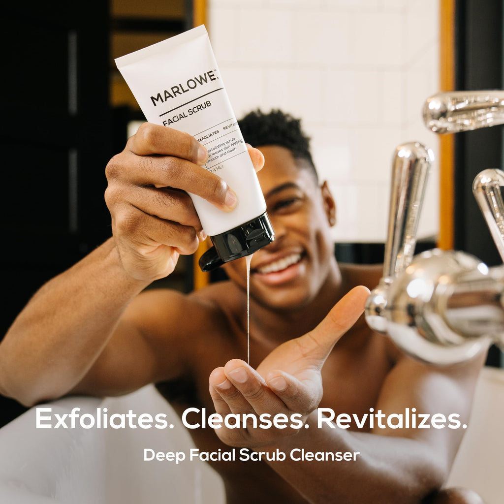 Facial Scrub for Men, Gentle Face Exfoliator, 6 oz
