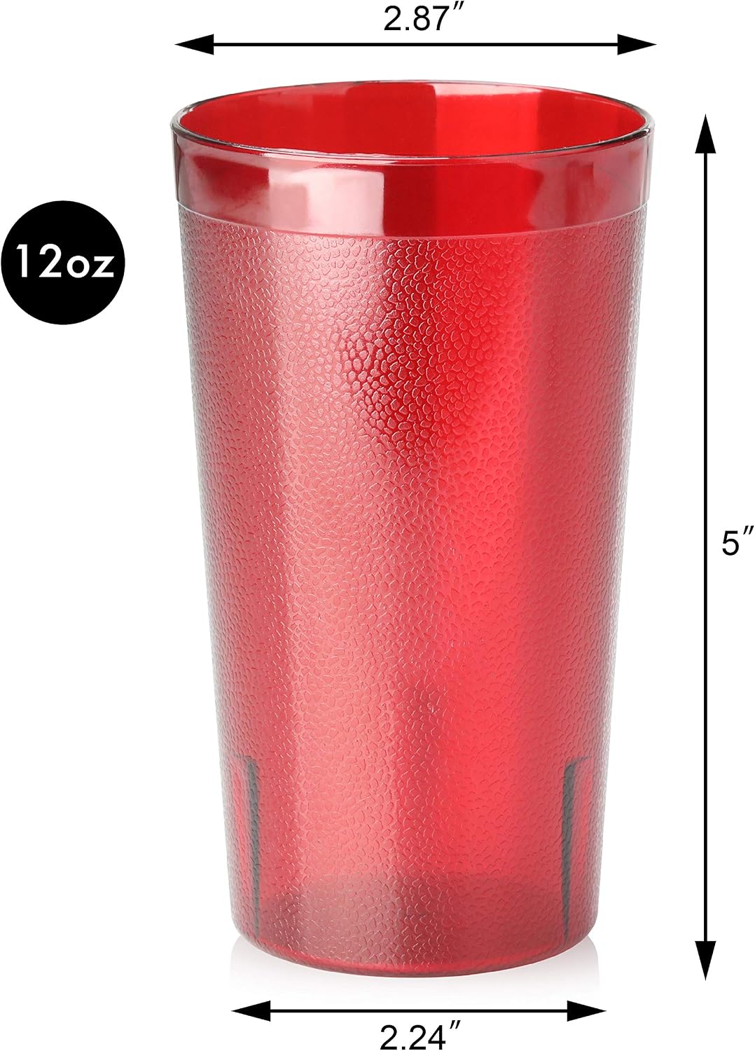 530028 Tumbler Beverage Cup, 12 oz, Red