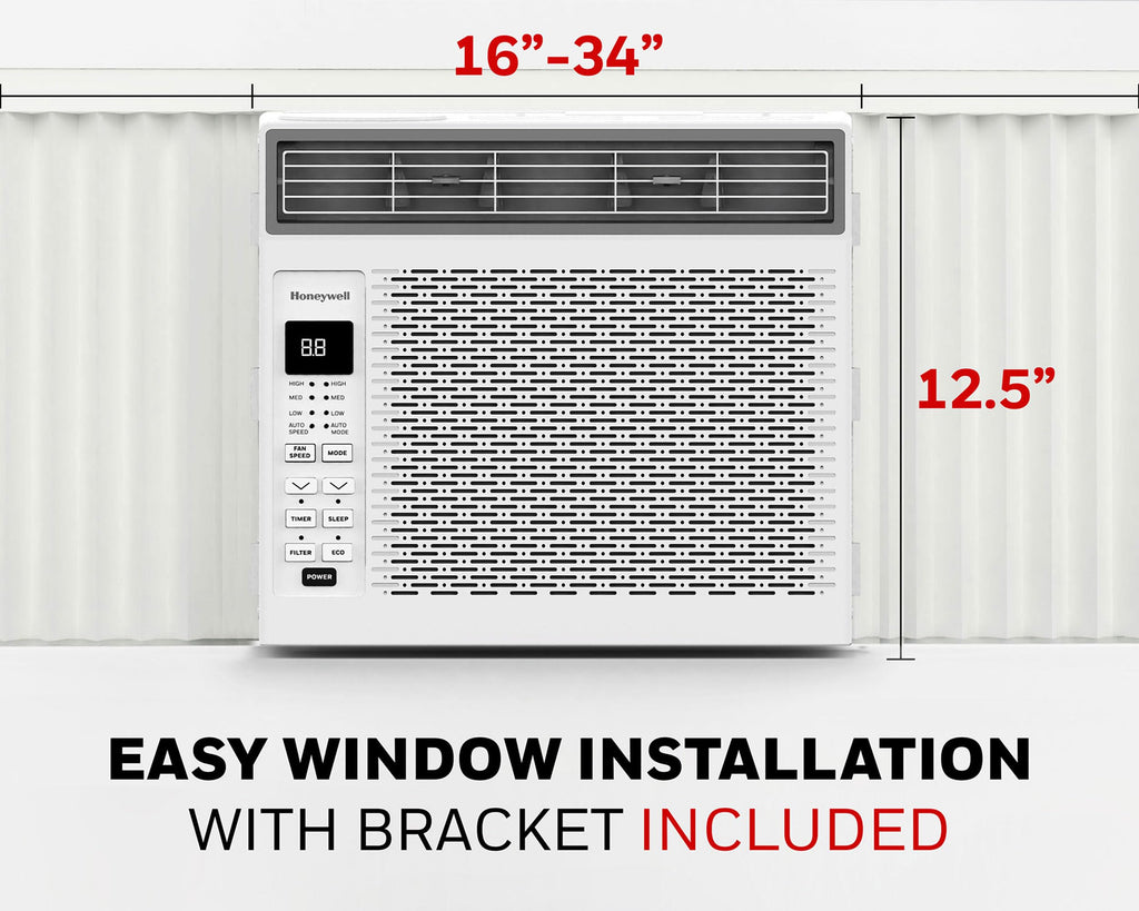 6,000 BTU Digital Window Air Conditioner, Remote, 4 Modes, Eco, 250 sq ft Coverage