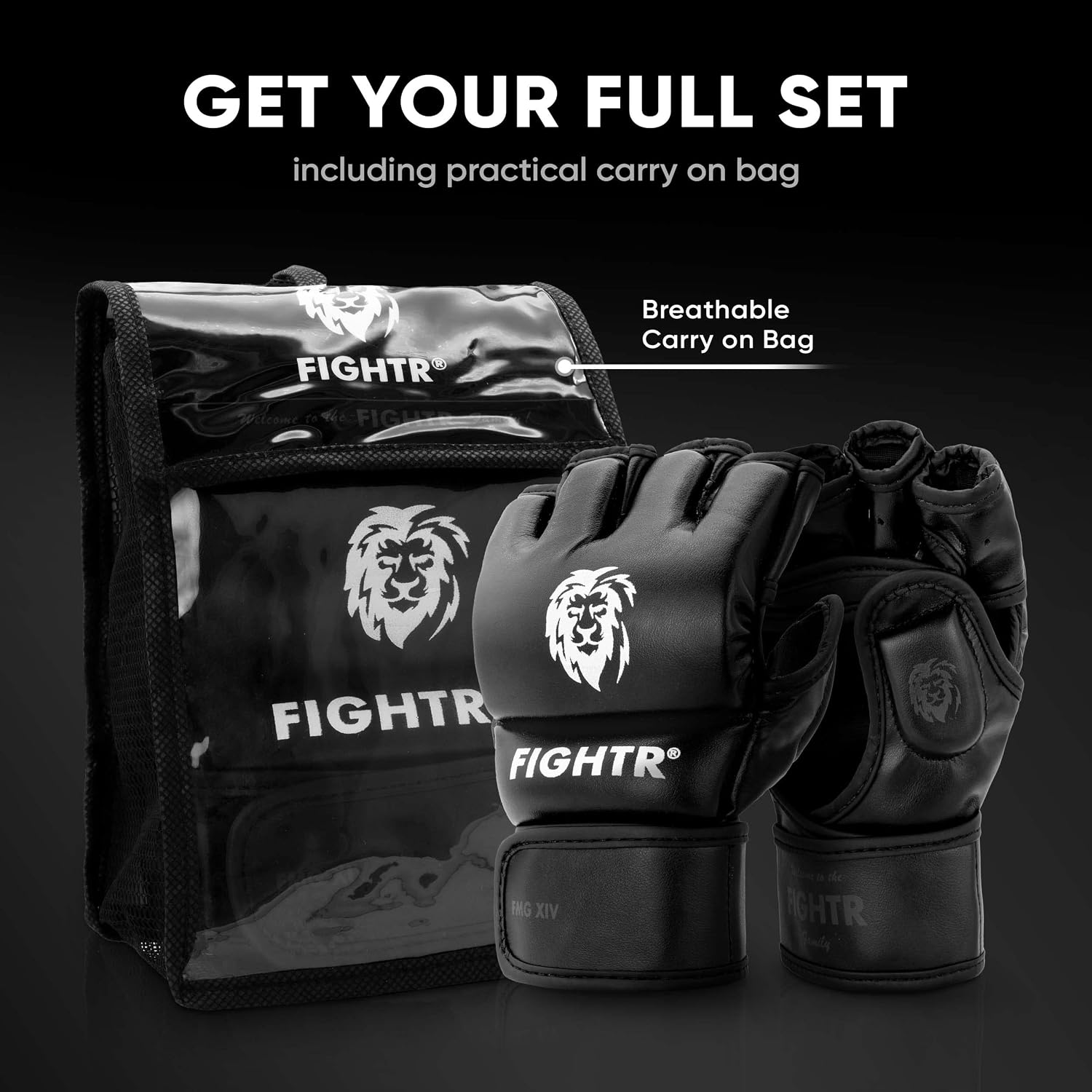 Pro MMA Gloves for Grappling Sparring Training, Kickboxing Martial Arts Muay Thai Punching Bag Mitt Training Boxing