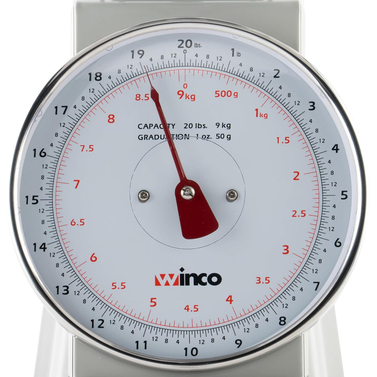 8" Clear Analog Receiving Stainless Steel Scale