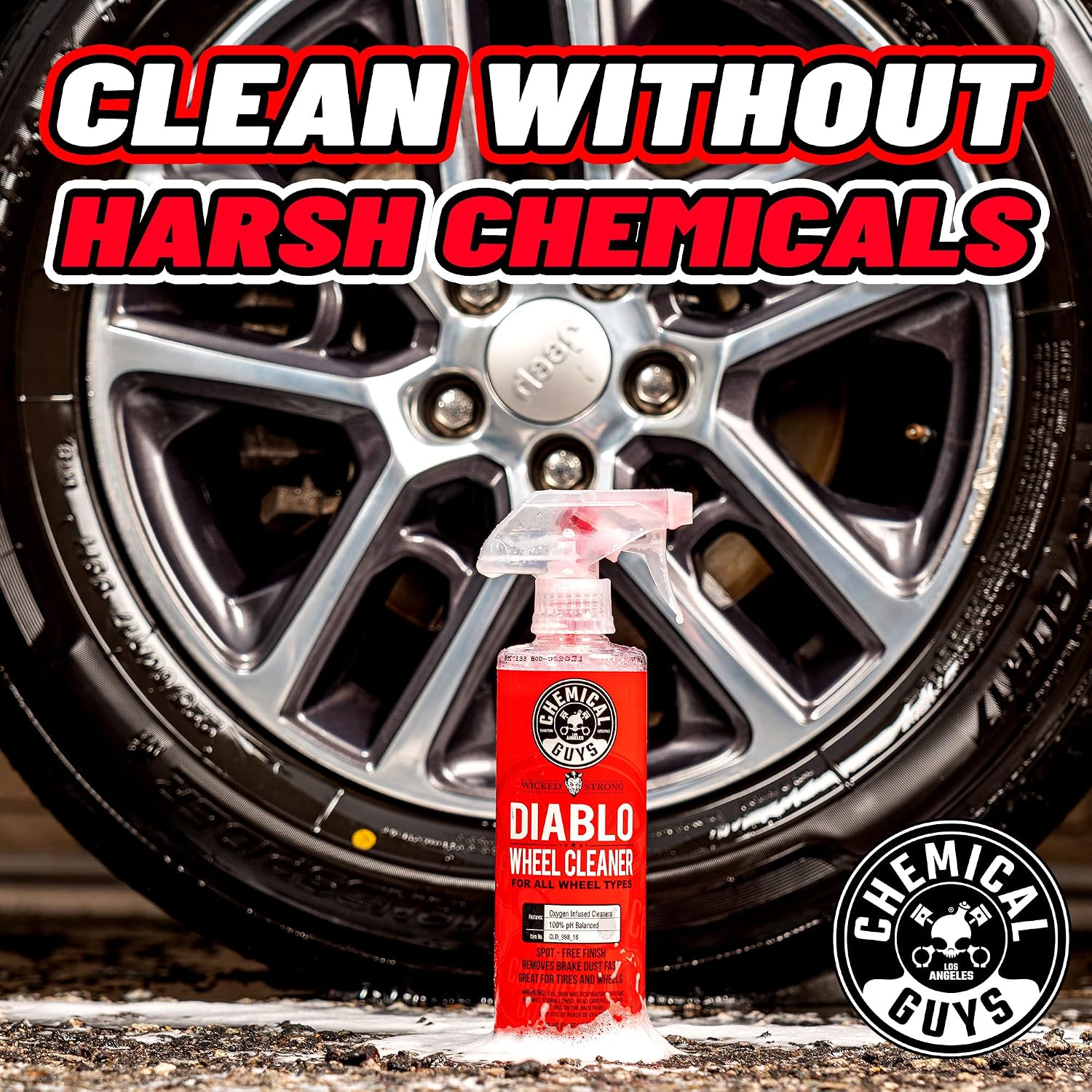 Diablo Brake Dust & Wheel Cleaner Spray for Rims, 2 x 16 oz | pH-balanced spray lifts brake dust and road grime from