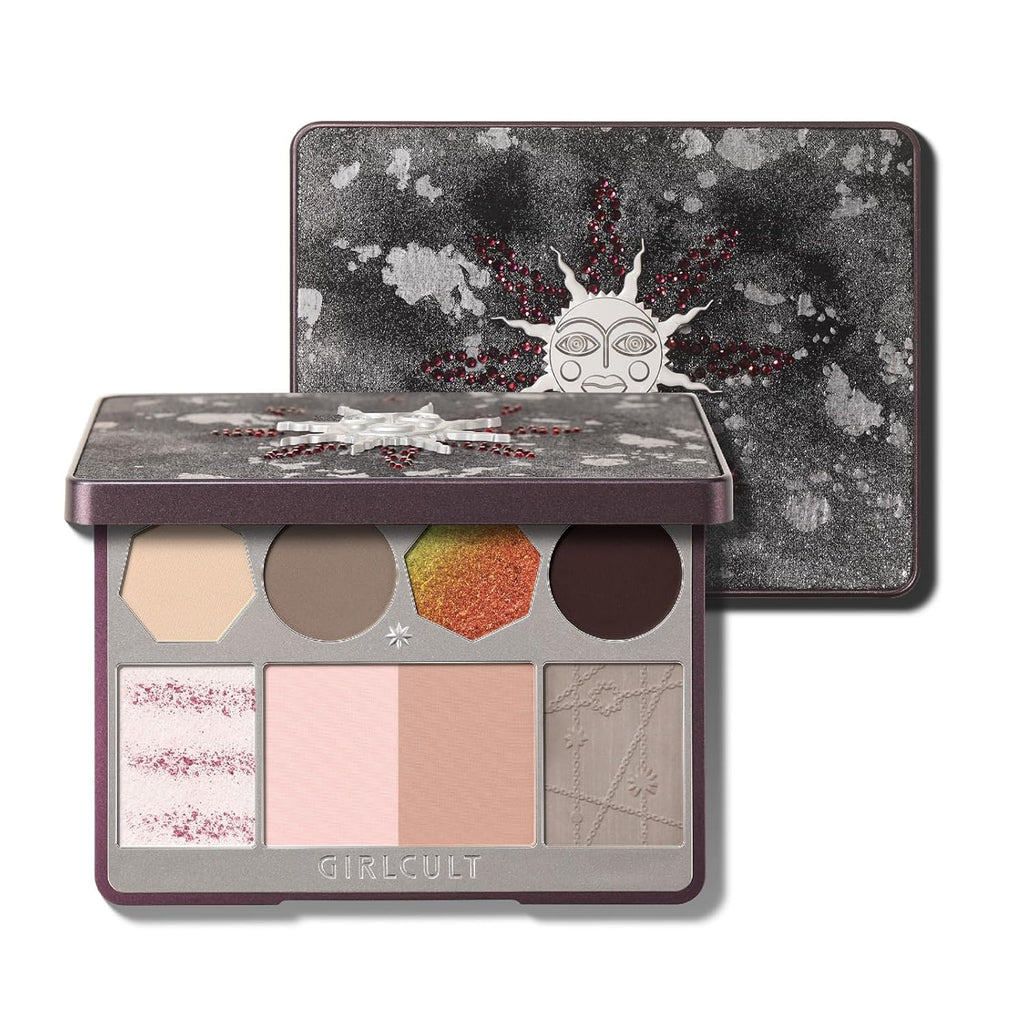 All-in-One Makeup Palette, Full Face Makeup Palette, Red Brown