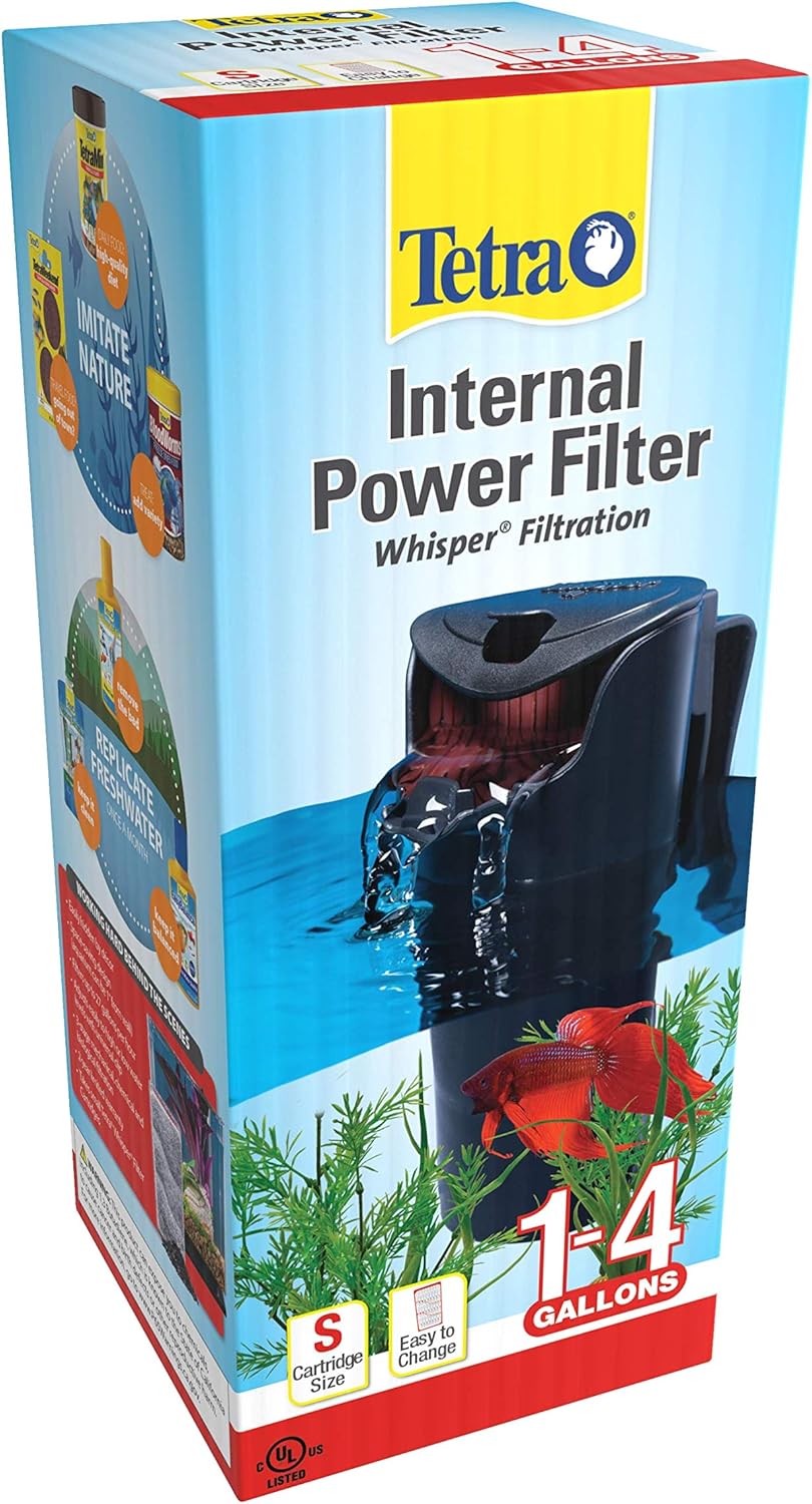 Whisper 4i Internal Power Filter, Filtration for Aquariums Between 1 and 4 Gallons