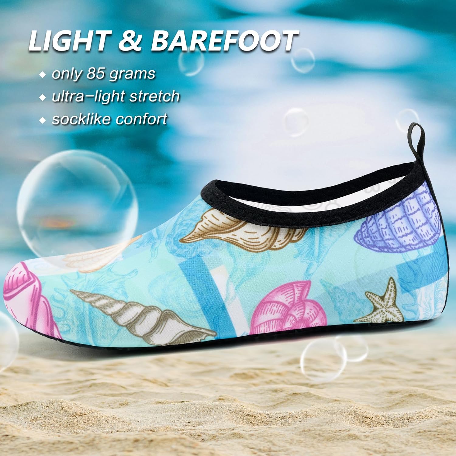 Water Shoes for Women Men Barefoot Quick-Dry Aqua Socks Slip-on for Beach Swim Surf Yoga Exercise