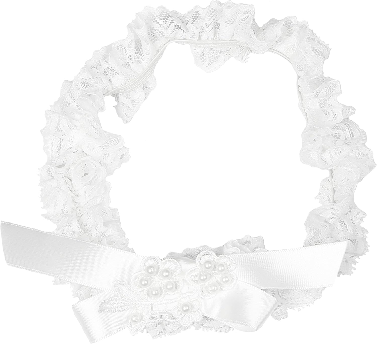 Baby Girls Baptism Christening Embroidered Gown with Headband for 0-12 Months