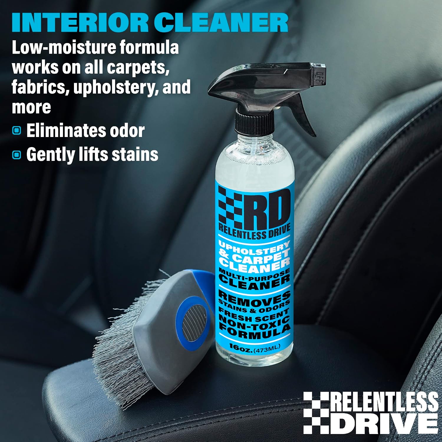 Car Carpet & Upholstery Cleaner Kit – Seat Cleaner | Car seat shampoo, upholstery stain remover, carpet cleaning kit