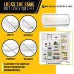 Refrigerator Door Shelf Bin for Whirlpool ED5FHEXST00 (2-Pack)