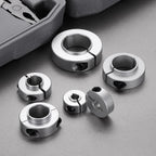 MECCANIXITY 2 Pack Shaft Collar 1" Bore Axle Collars Locking Ring Silver