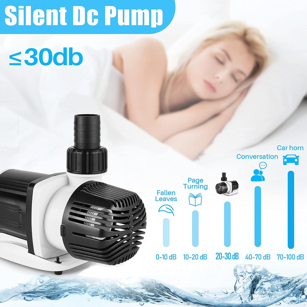 dc-9000 Silent Swirl Controllable DC aquarium Pump 60W 2377GPH marine wavemaker 24V return pump with sine wave