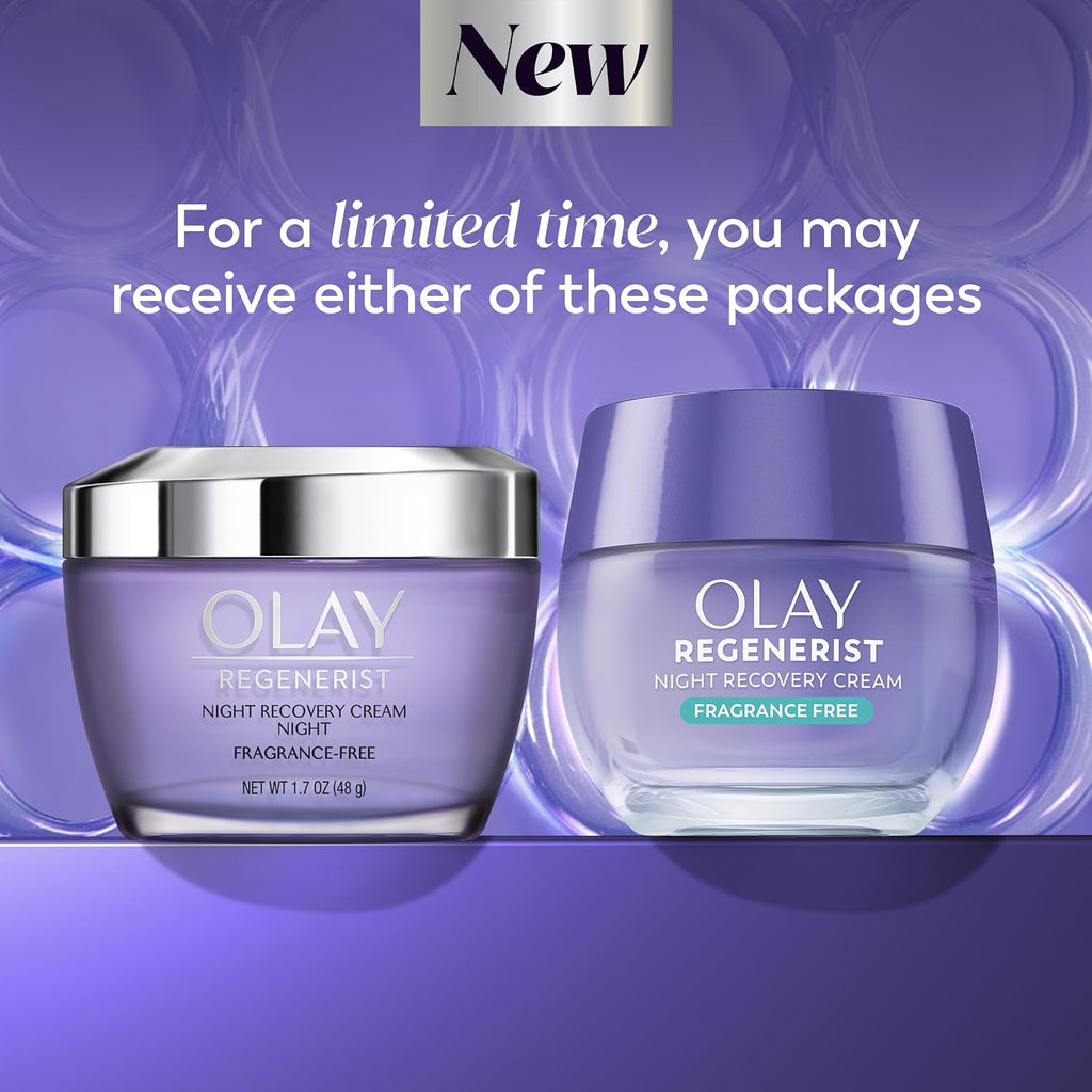 Night Cream for Face, Anti-Aging Face Moisturizer for Women - Fragrance-Free Skin Care, Anti-Wrinkle, Exfoliate