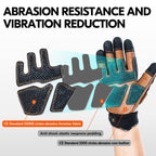Men's Leather Impact Anti-Vibration Mechanic Gloves(CA7722WR,L)
