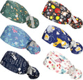 6 Pcs Scrub Caps Women with Buttons