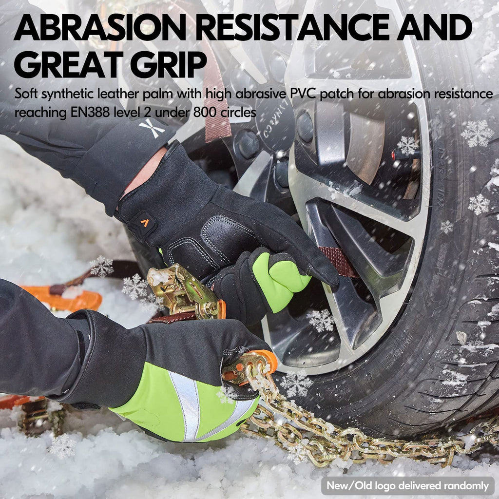 4°F Coldproof&Waterproof&Windproof Winter Work Gloves(SL8777FW,M)